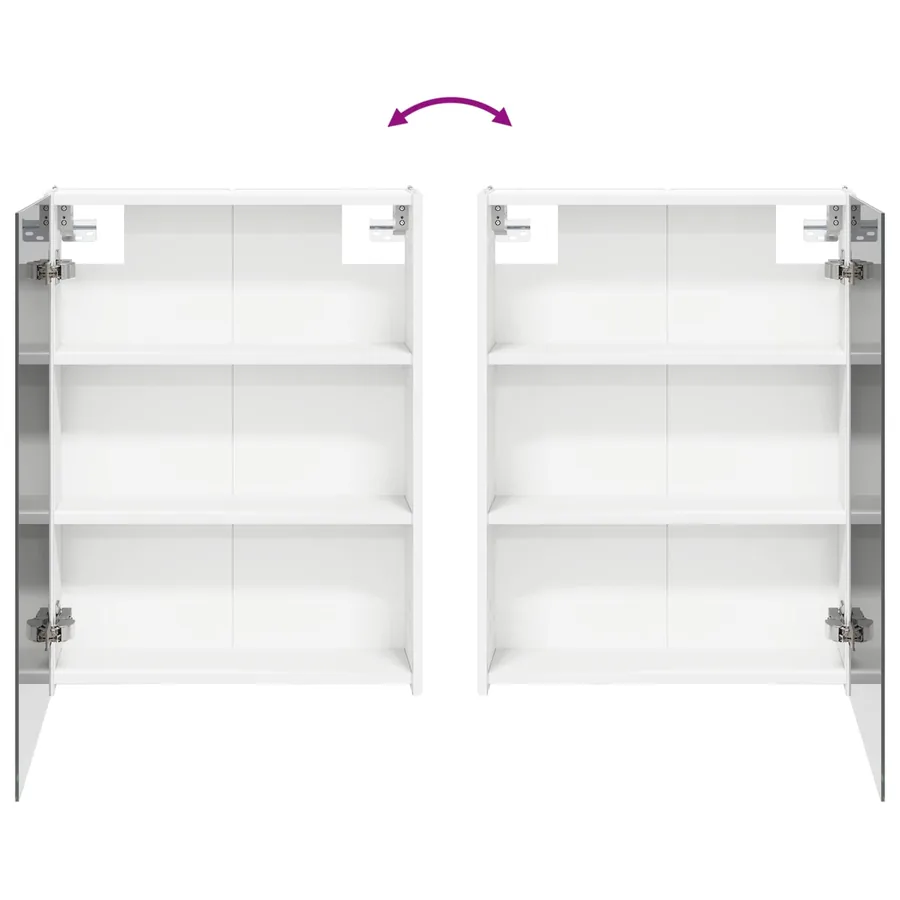 Armoire Miroir de Salle de Bain Blanc 53,5 x 15,5 x 70 cm - 12