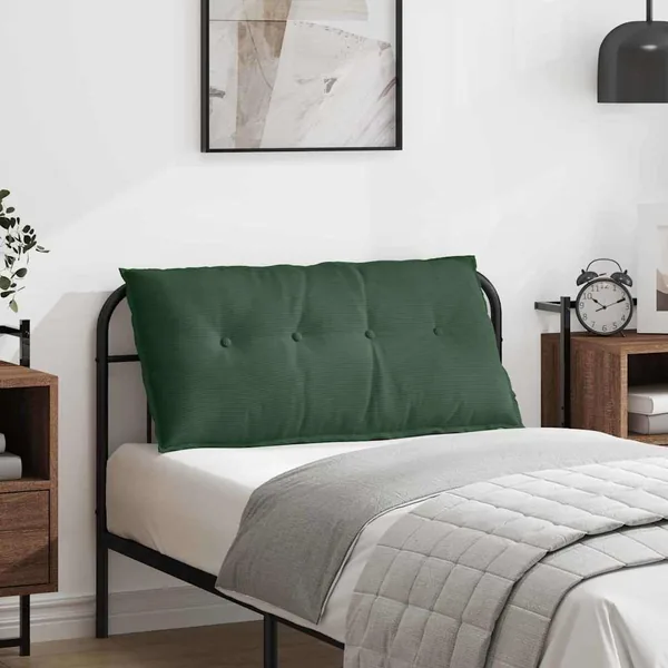 Coussin de Dos Vert Jungle 100 x 50 cm Tissu en velours côtelé