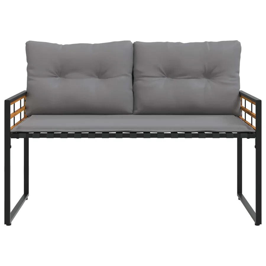 Ensemble de meubles d'extérieur avec coussin 4 pcs Gris clair - 8