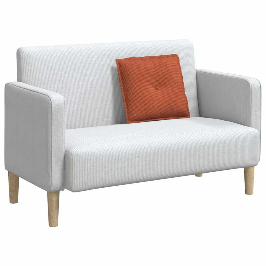 Coussin de Dos Rouge orange 50 x 45 cm Tissu en velours côtelé - 3