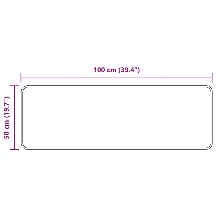 Coureur de Tapis Uni MARSA Crème 50 x 100 cm Polyester et PVC - 7