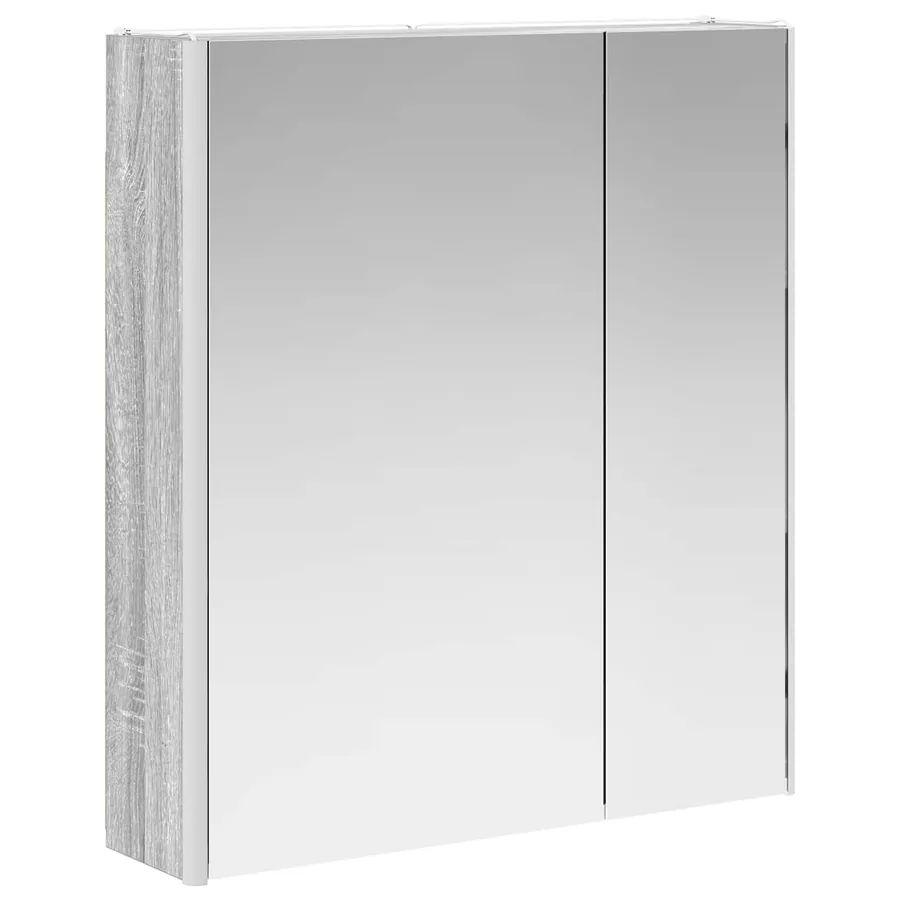 Armoire Miroir de Salle de Bain Gris Sonoma 63,5 x 15,5 x 70 cm - 5