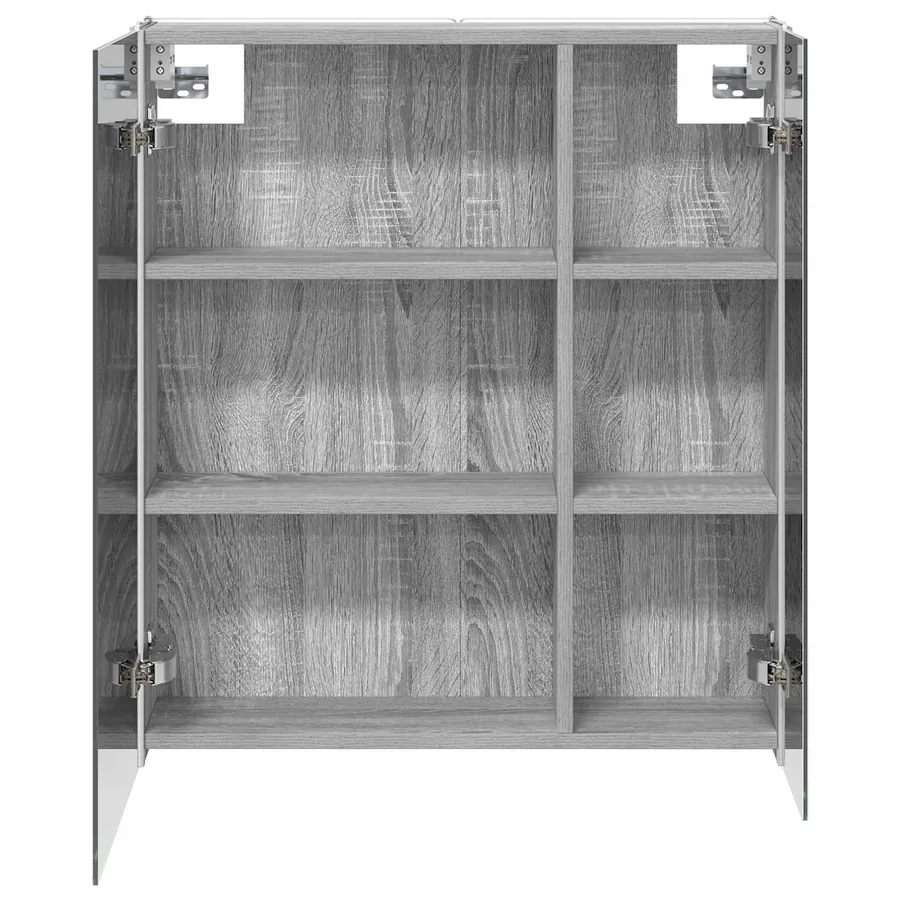 Armoire Miroir de Salle de Bain Gris Sonoma 63,5 x 15,5 x 70 cm - 7