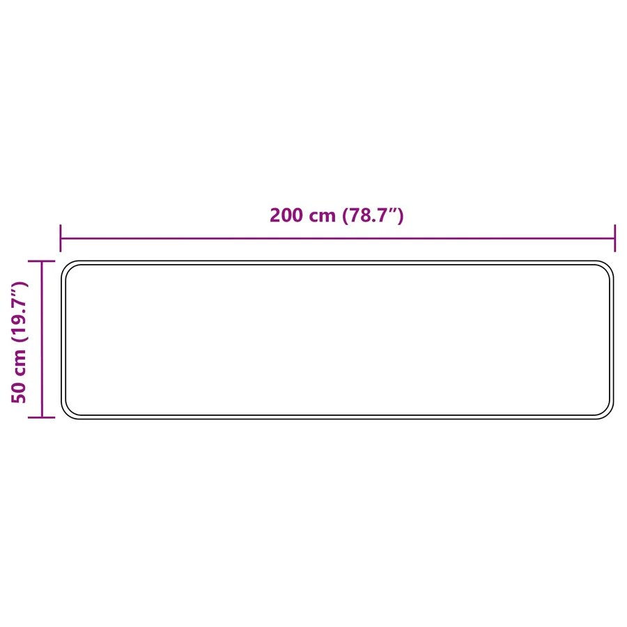 Coureur de Tapis MARSA Jaune 50 x 200 cm Polyester et PVC - 7
