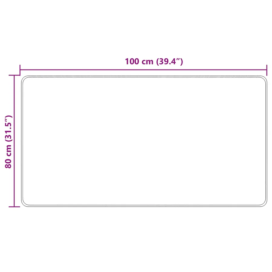 Coureur de Tapis MARSA Jaune 80 x 100 cm Polyester et PVC - 7