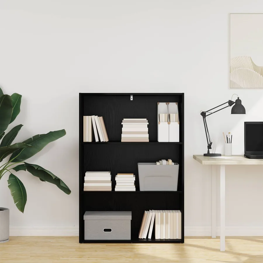 Étagère Chêne noir 80 x 30 x 114 cm Bois d'ingénierie