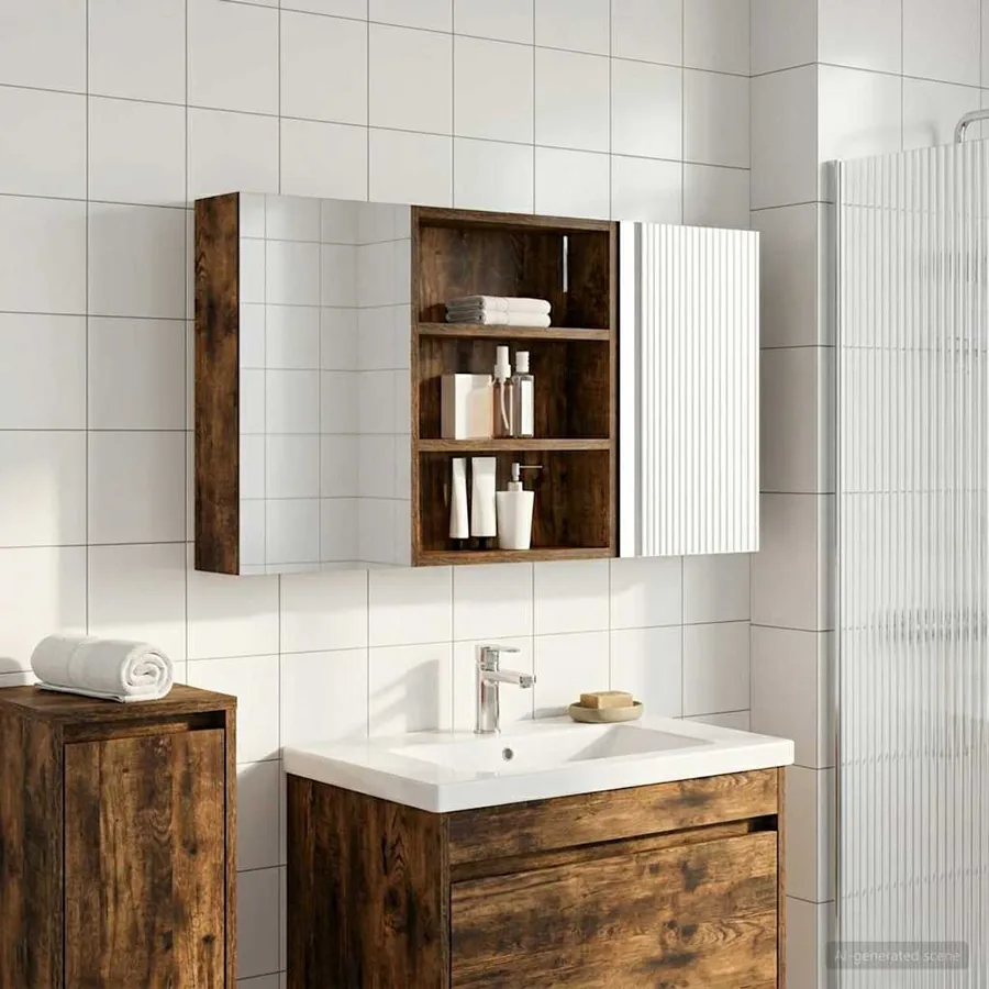 Ensemble de Meubles de Salle de Bain 3 pcs 100 x 10,5 x 50 cm