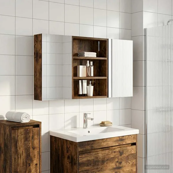 Ensemble de Meubles de Salle de Bain 3 pcs 100 x 10,5 x 50 cm