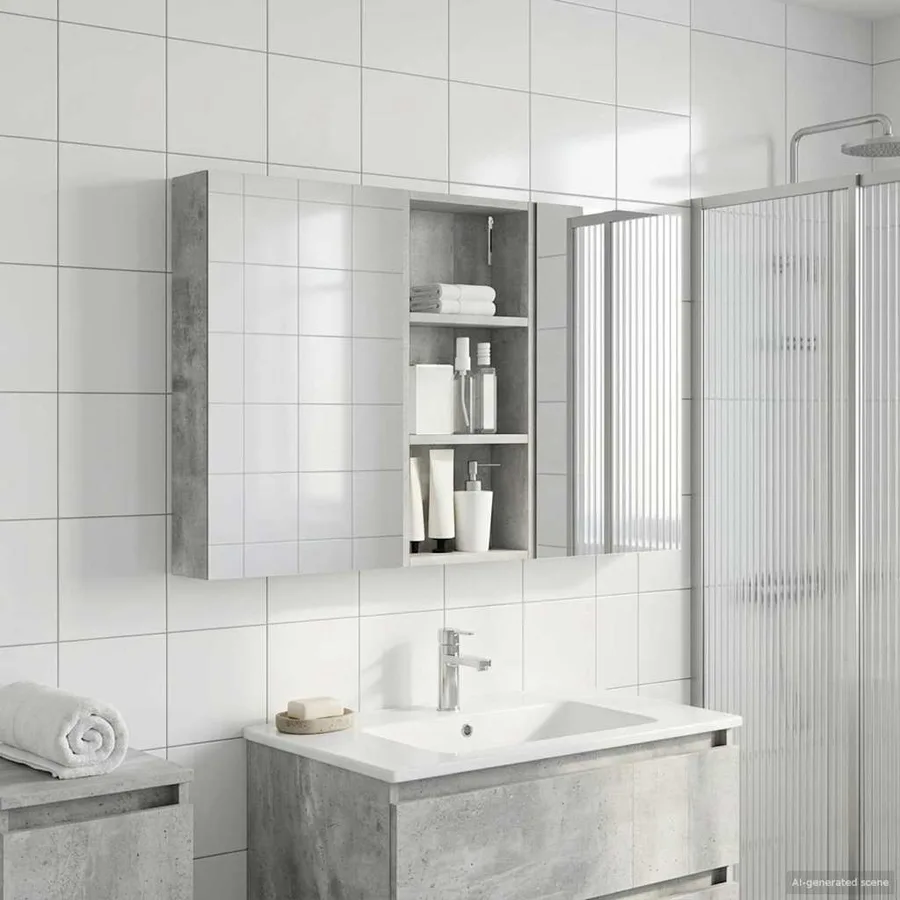 Ensemble de Meubles de Salle de Bain 3 pcs 110 x 10,5 x 60,5 cm - 4