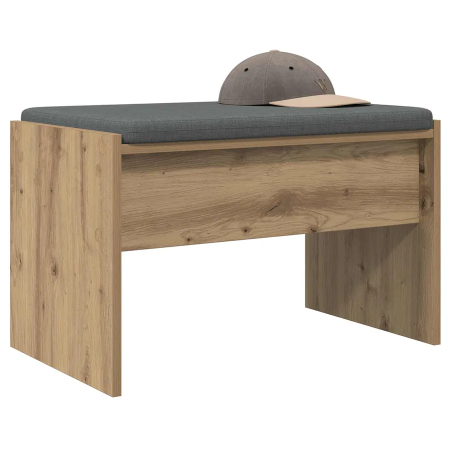 Banc d'entrée Chêne artisanal 63 x 38 x 40 cm - 3