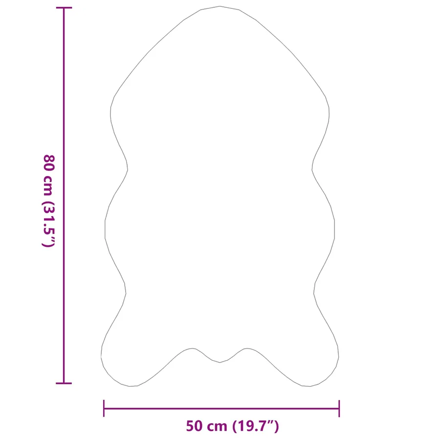 Tapis antidérapant en fausse de lapin OLITE Gris 50 x 80 cm - 11