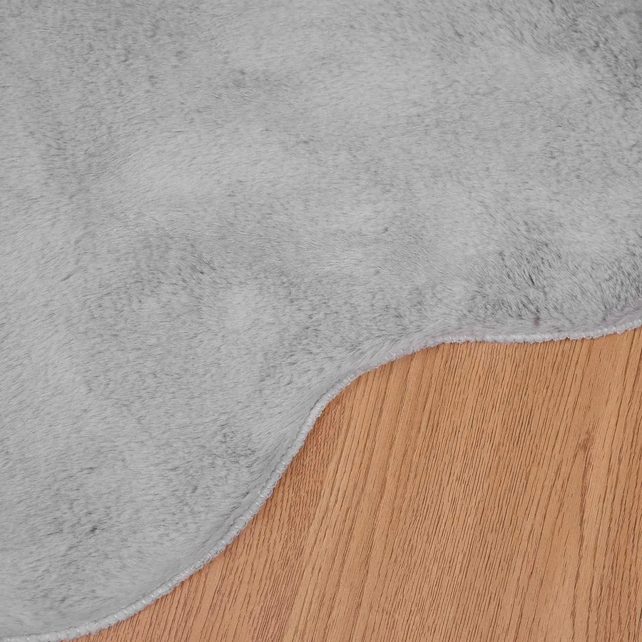 Tapis antidérapant en fausse de lapin OLITE Gris 50 x 80 cm - 9