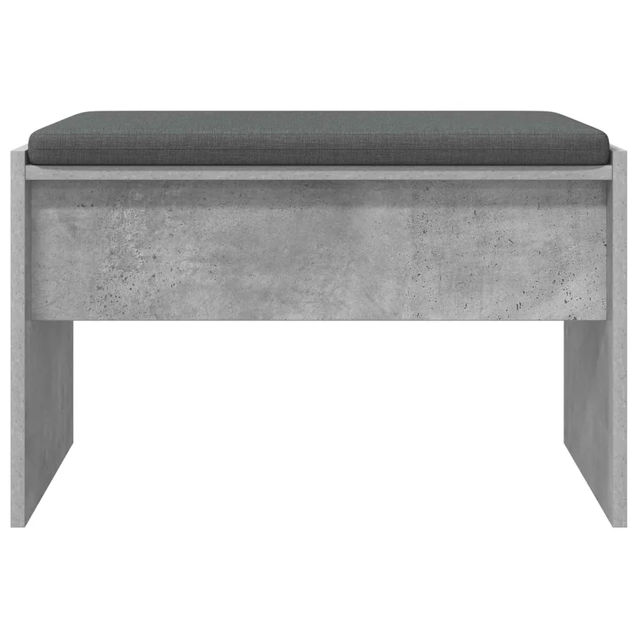Banc d'entrée avec coussin Gris béton 63 x 38 x 40 cm - 5