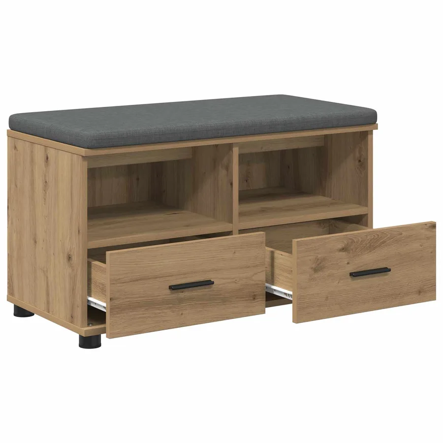 Banc d'entrée Chêne Artisanal 80 x 38 x 46 cm - 5