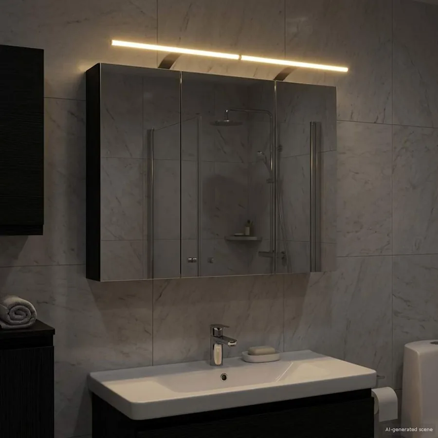 Armoire Miroir de Salle de Bain Chêne noir 100 x 14,5 x 70 cm
