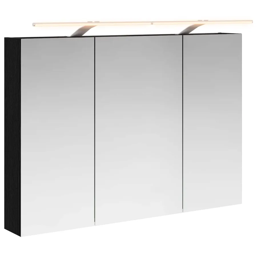 Armoire Miroir de Salle de Bain Chêne noir 100 x 14,5 x 70 cm - 2