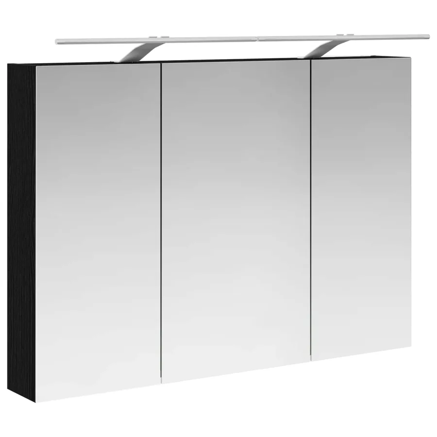Armoire Miroir de Salle de Bain Chêne noir 100 x 14,5 x 70 cm - 5