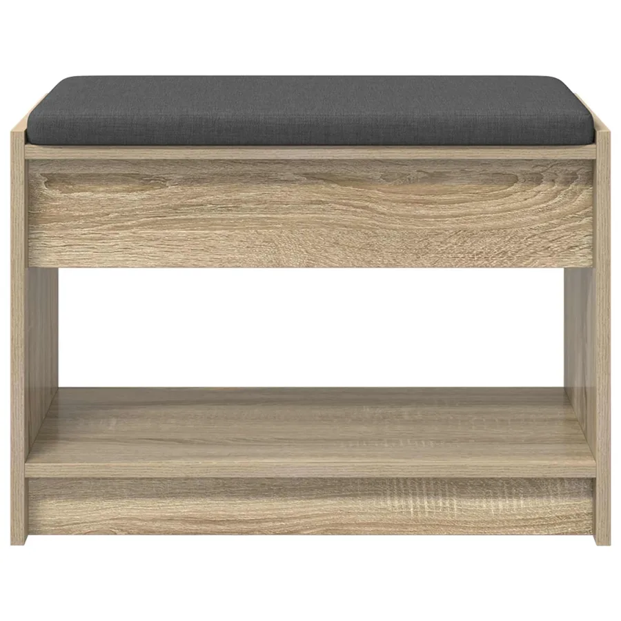 Banc d'entrée avec coussin Chêne Sonoma 63 x 38 x 45 cm - 5