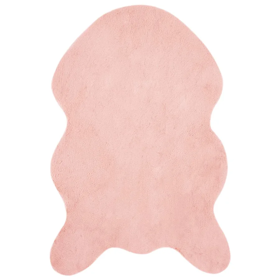 Tapis antidérapant en fausse de lapin OLITE Rose 80 x 120 cm - 2