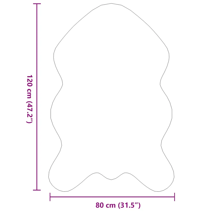 Tapis antidérapant en fausse de lapin OLITE Rose 80 x 120 cm - 8