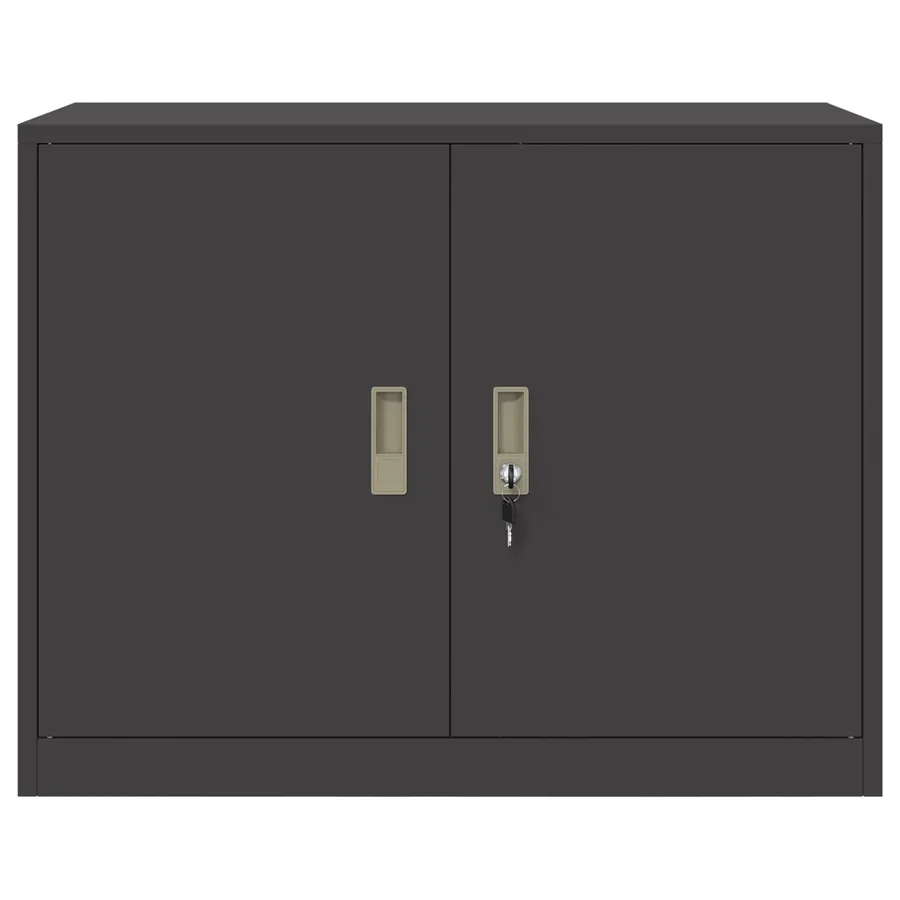 Armoire de rangement Noir 90 x 40 x 70 cm Acier - 6