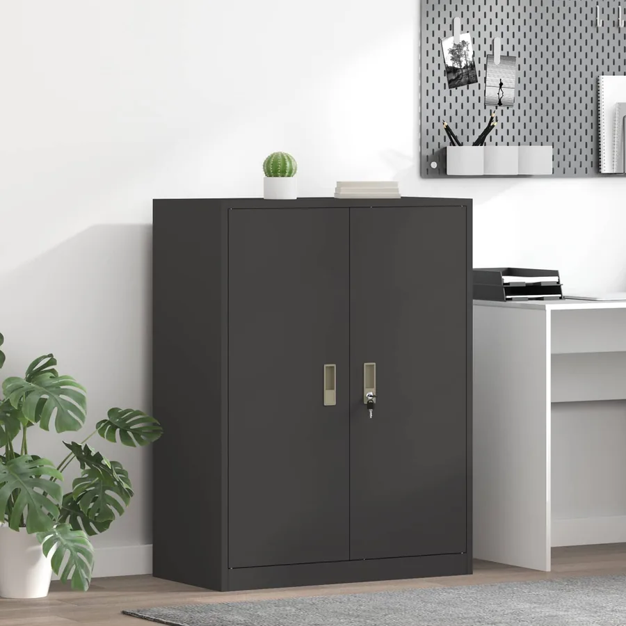 Armoire de rangement Noir 80 x 40 x 105 cm Acier