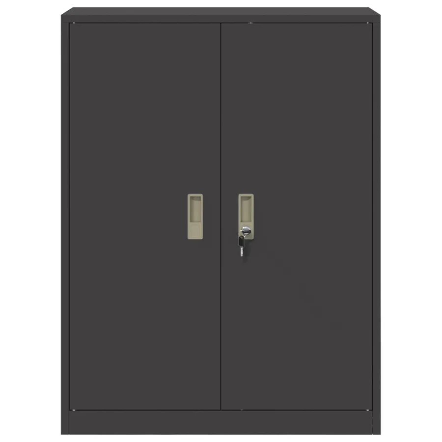 Armoire de rangement Noir 80 x 40 x 105 cm Acier - 6