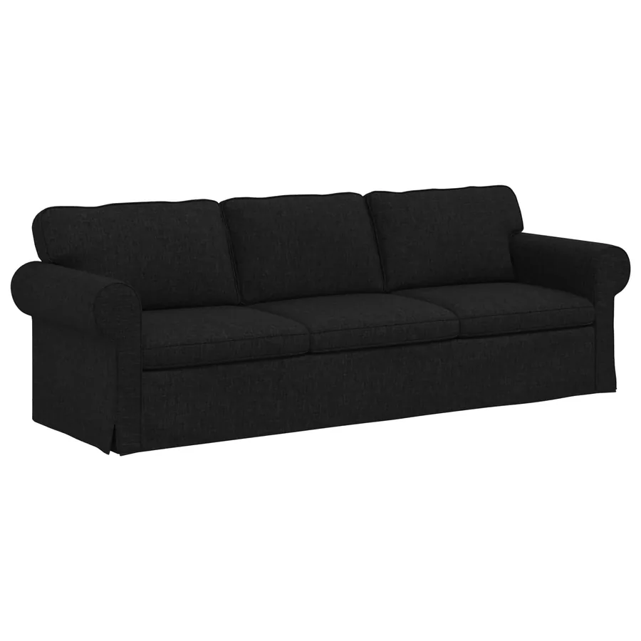 Ensemble de Canapés 2 pcs Noir 245 x 82 x 80 cm tissu - 5