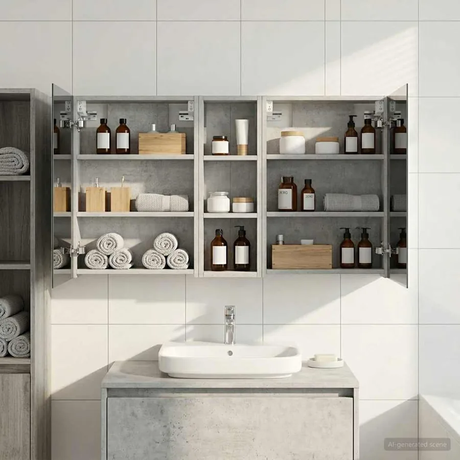 Ensemble de Meubles de Salle de Bain 3 pcs 100 x 10,5 x 60,5 cm