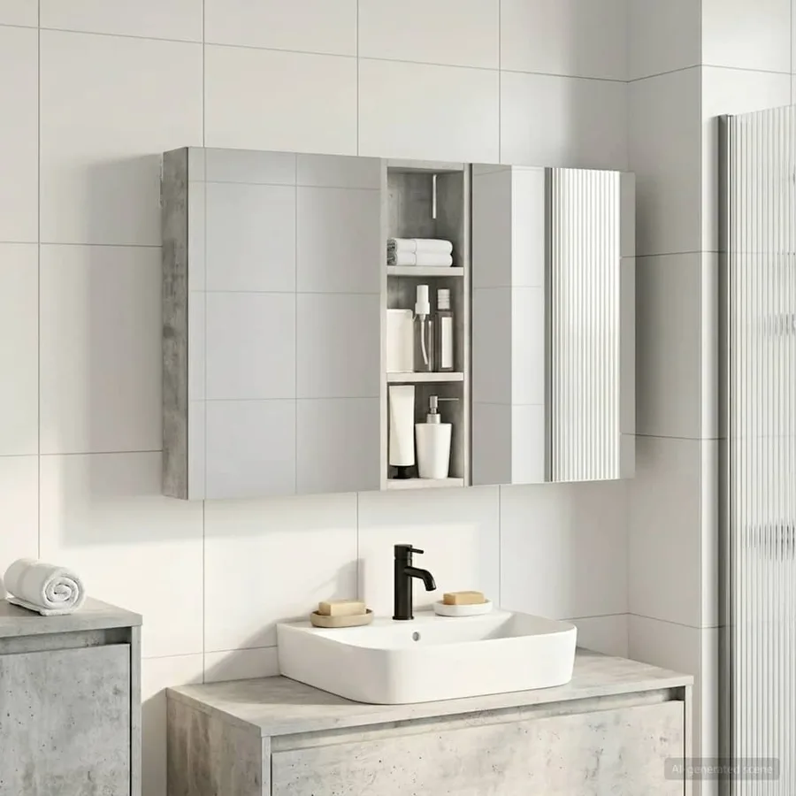 Ensemble de Meubles de Salle de Bain 3 pcs 100 x 10,5 x 60,5 cm - 4