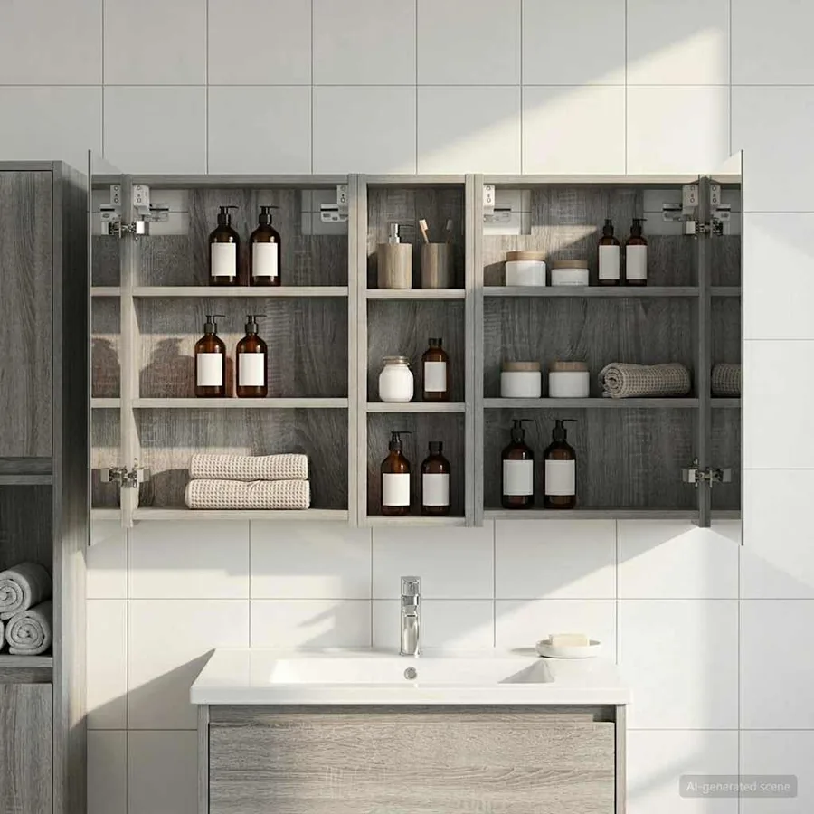Ensemble de Meubles de Salle de Bain 3 pcs 100 x 10,5 x 60,5 cm