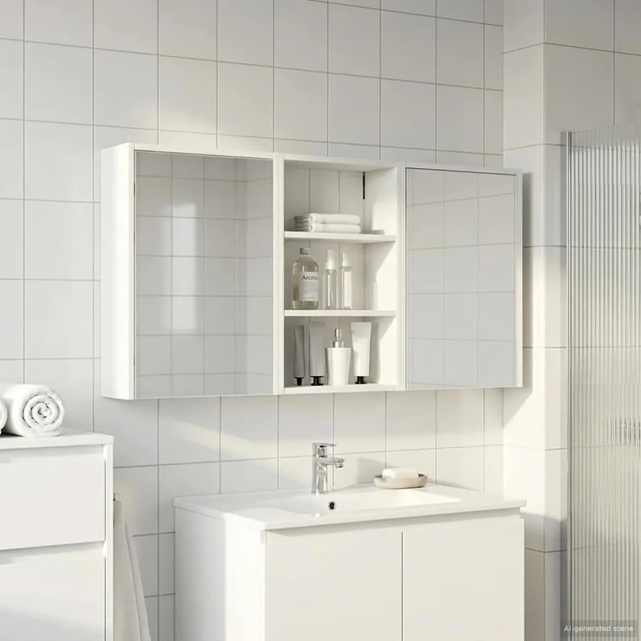 Ensemble de Meubles de Salle de Bain 3 pcs 126 x 16 x 62.5 cm - 4
