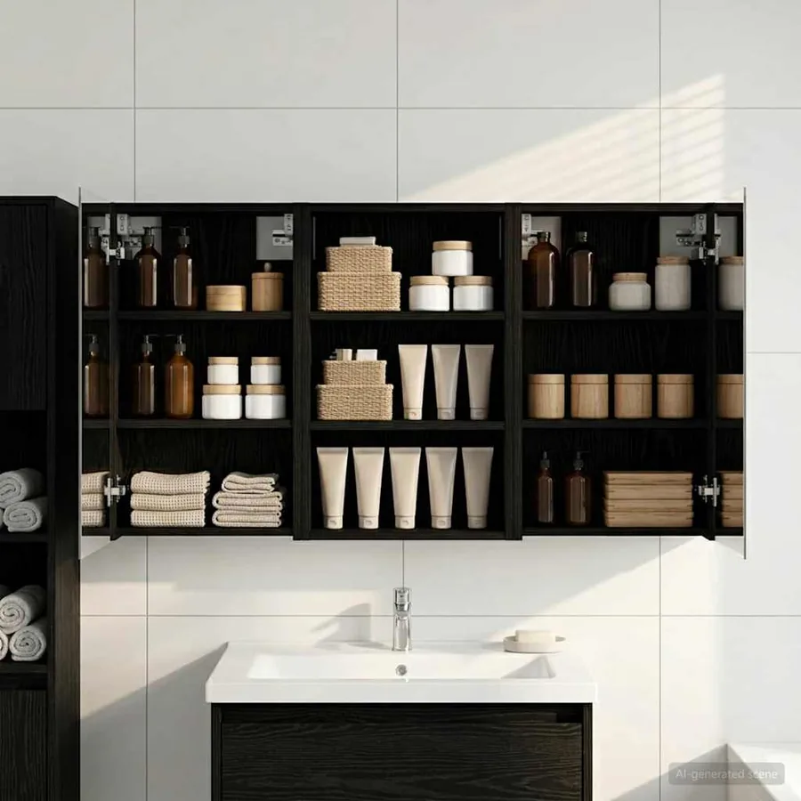 Ensemble de Meubles de Salle de Bain 3 pcs 120 x 10,5 x 60,5 cm - 4