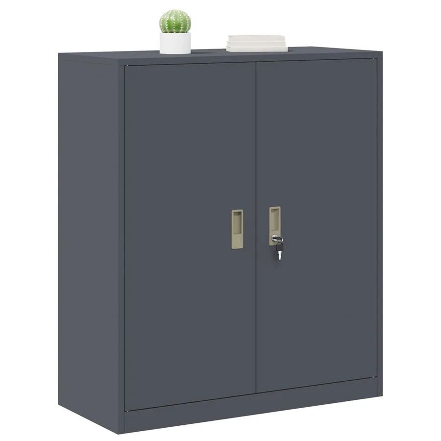 Armoire de rangement Anthracite 90 x 40 x 105 cm Acier - 3