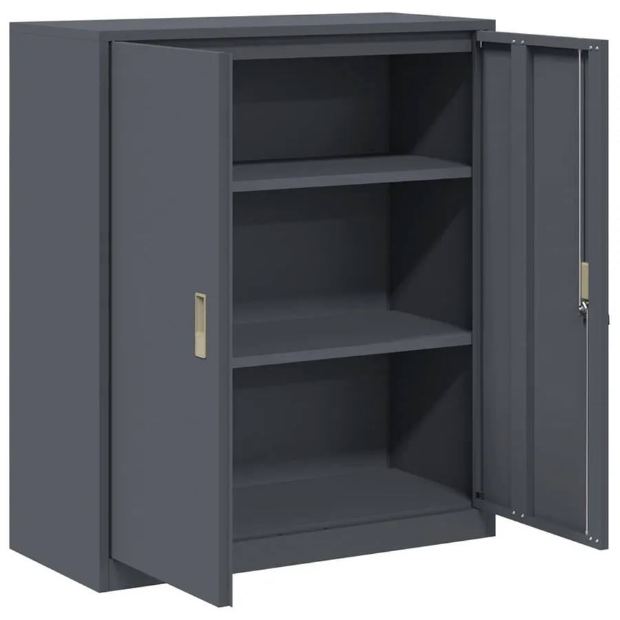 Armoire de rangement Anthracite 90 x 40 x 105 cm Acier - 5