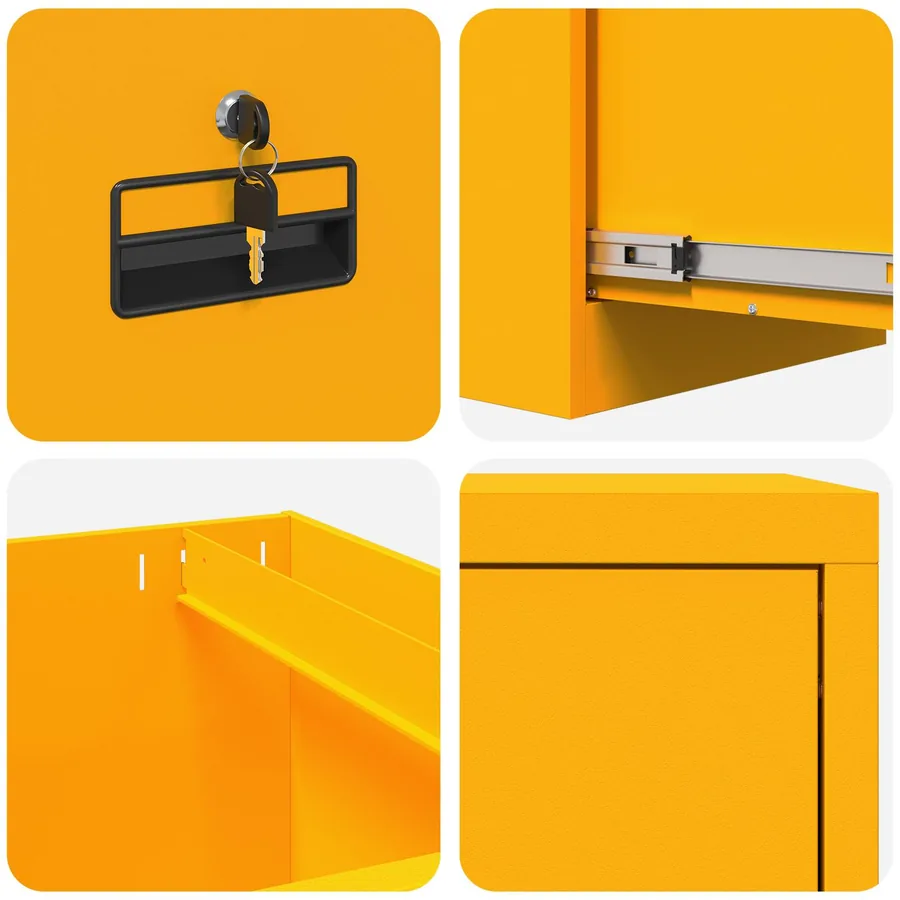 Cabinet de Dossier Jaune moutarde 44 x 50 x 106.5 cm - 10