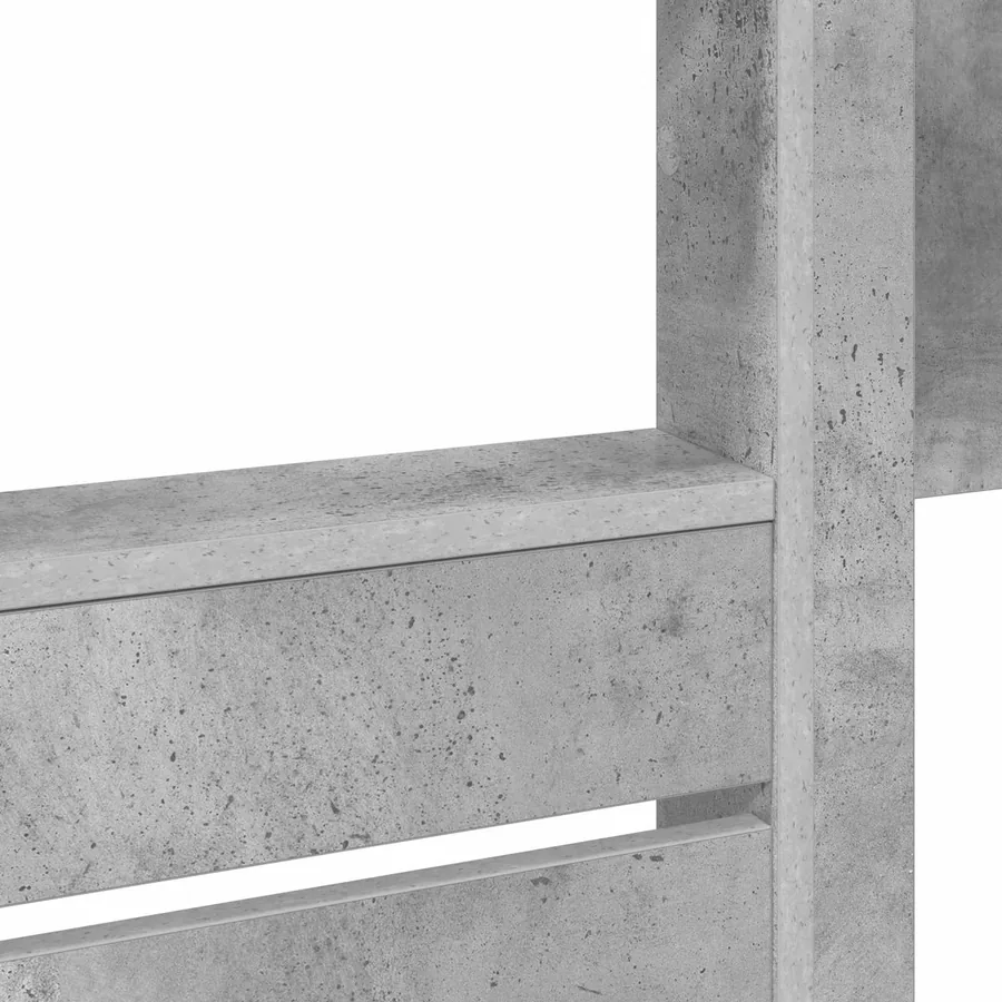 Lit Superposé pour Enfants avec stockage Gris béton 90 x 190 cm - 9