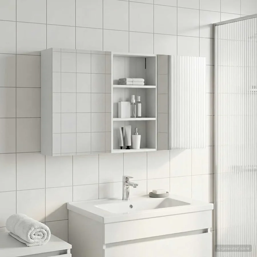 Ensemble de Meubles de Salle de Bain 3 pcs 140 x 14,5 x 70 cm - 4
