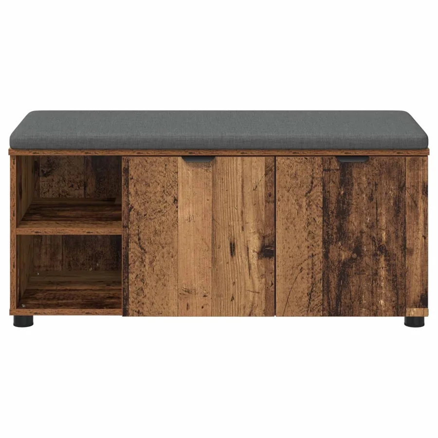 Banc d'entrée avec coussin Bois ancien 100 x 38 x 46 cm - 6