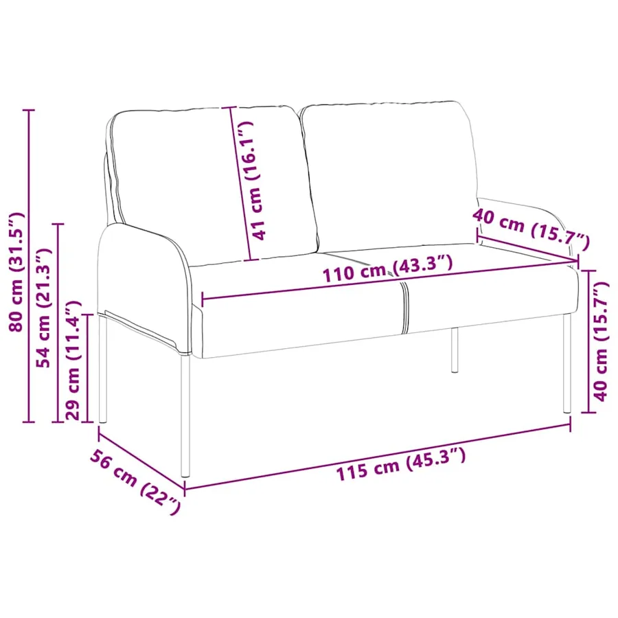 Canapés avec coussin 110cm Vert foncé Contreplaqué - 10