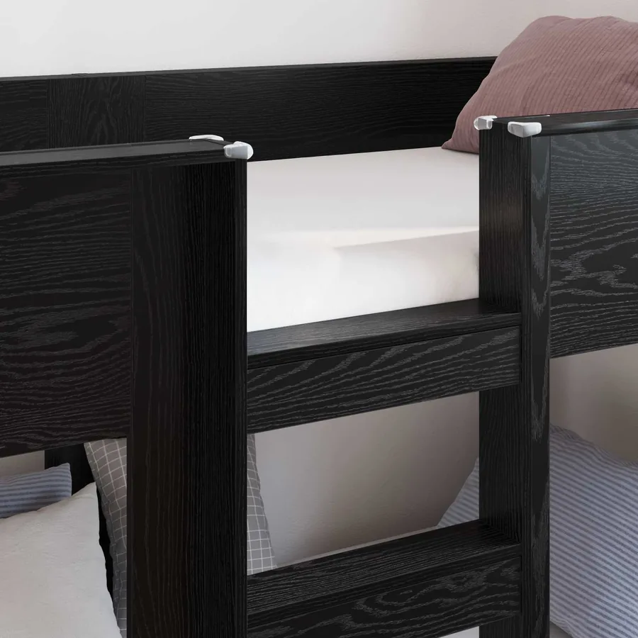 Lit Superposé pour Enfants Chêne noir 90 x 190 cm - 3
