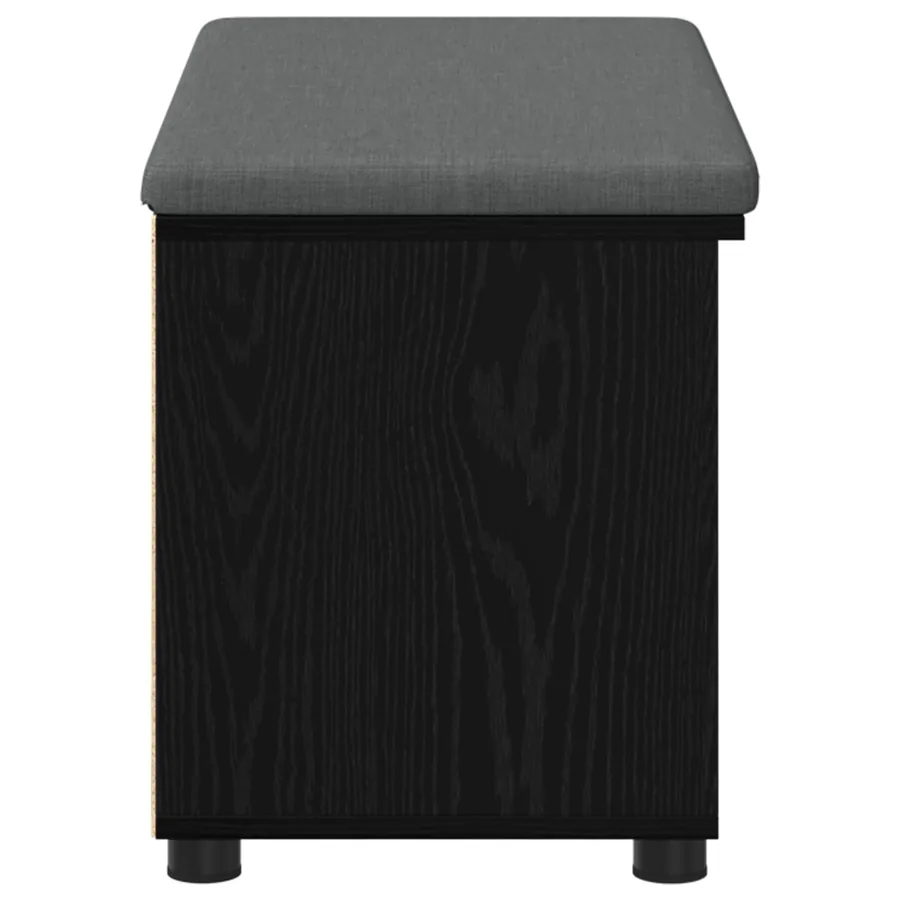 Banc d'entrée avec coussin Chêne Noir 80 x 38 x 46 cm - 7