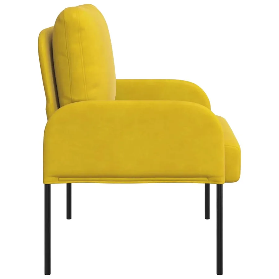 Canapés avec coussin 55cm Jaune Contreplaqué - 5