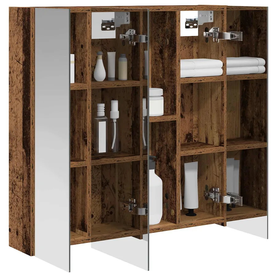 Armoire Miroir de Salle de Bain Bois ancien 70 x 14,5 x 70 cm - 3