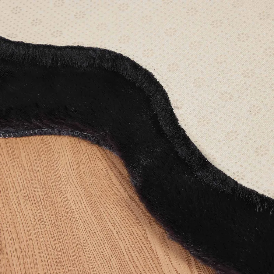 Tapis antidérapant en fausse de lapin OLITE Noir 60 x 90 cm - 7
