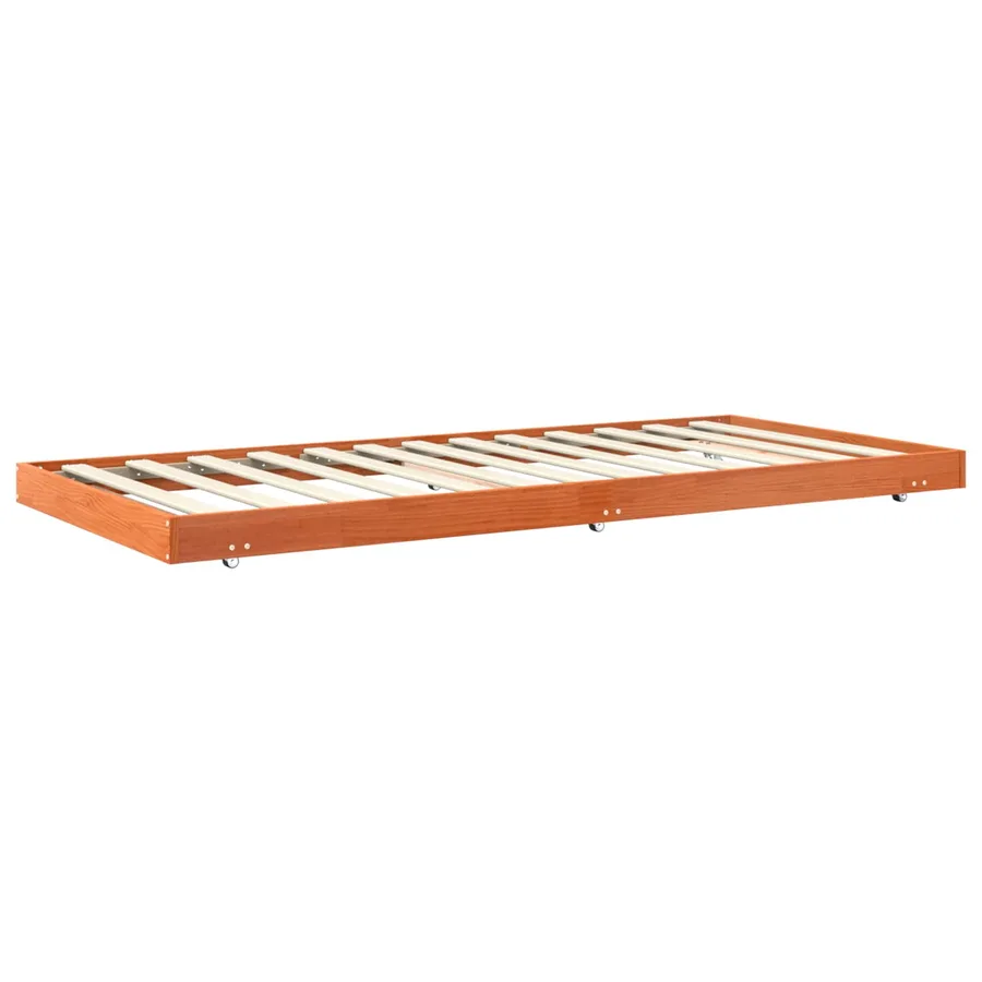 Cadre de lit Cire marron 90 x 200 cm Bois de pin massif - 3