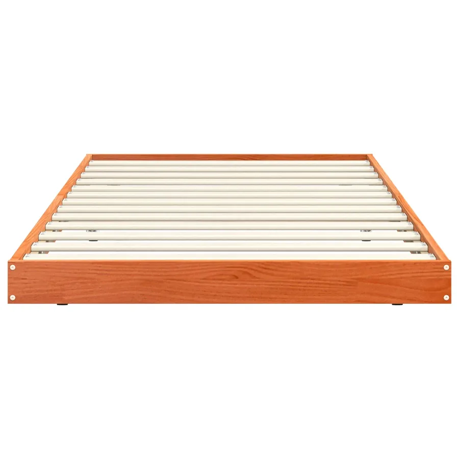Cadre de lit Cire marron 90 x 200 cm Bois de pin massif - 4