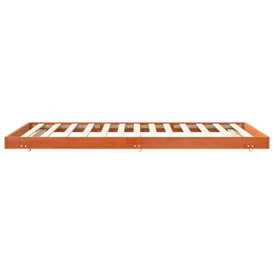 Cadre de lit Cire marron 90 x 200 cm Bois de pin massif - 5
