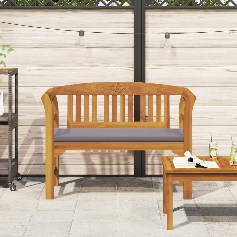 Banc rose Naturel 114 x 46 x 82,5 cm Bois d'Acacia Massif - 3