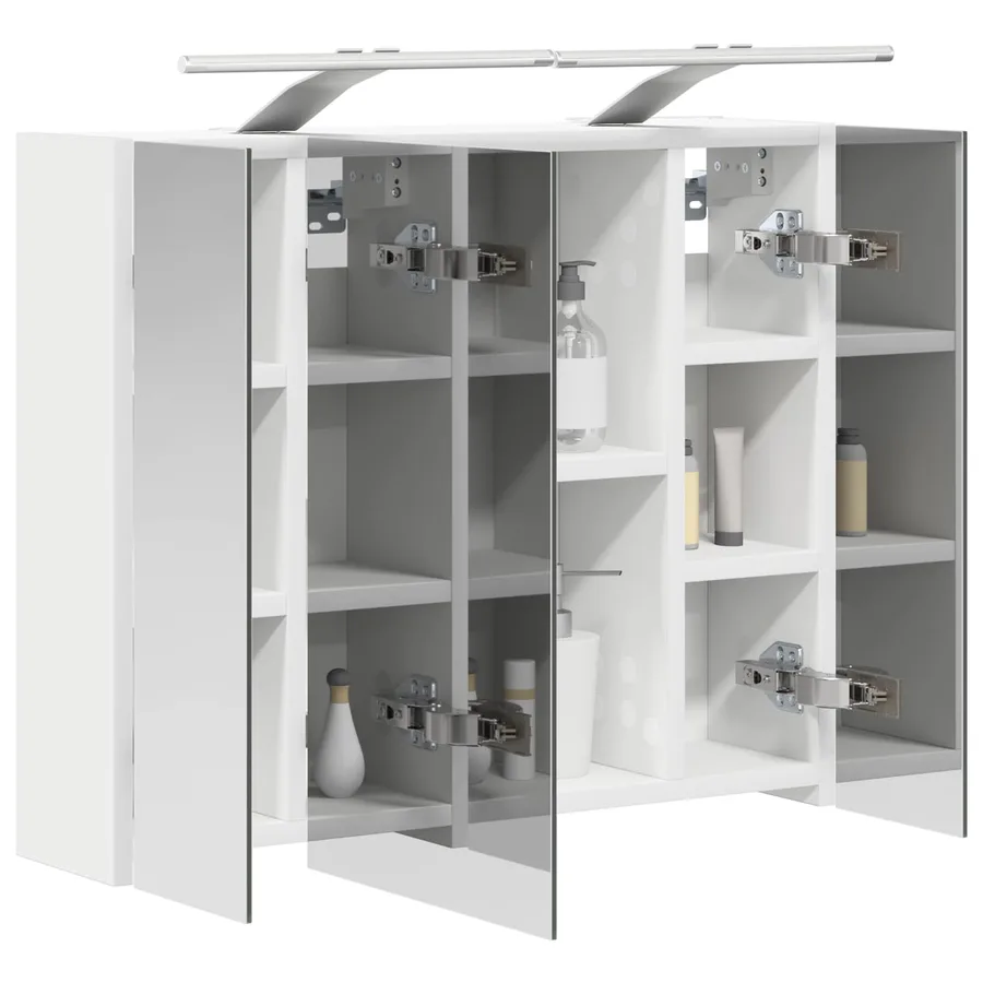 Armoire Miroir de Salle de Bain Blanc 60 x 14,5 x 50 cm - 3
